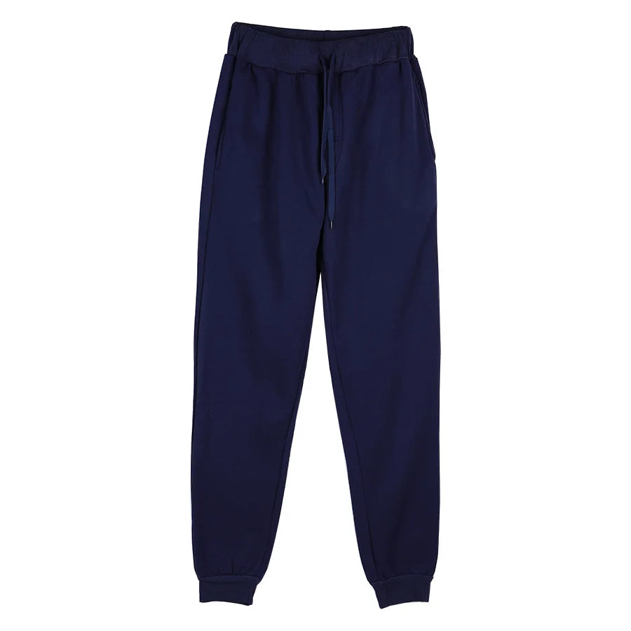 Pantalones de entrenamiento atléticos para hombre, pantalones de chándal informales holgados, pantalones forrados de lana para primavera y otoño, pantalones con cordón de cintura elástica