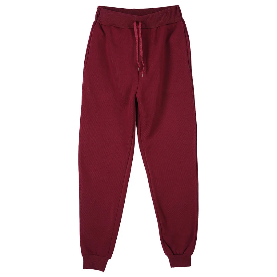 Pantalones de entrenamiento atléticos para hombre, pantalones de chándal informales holgados, pantalones forrados de lana para primavera y otoño, pantalones con cordón de cintura elástica