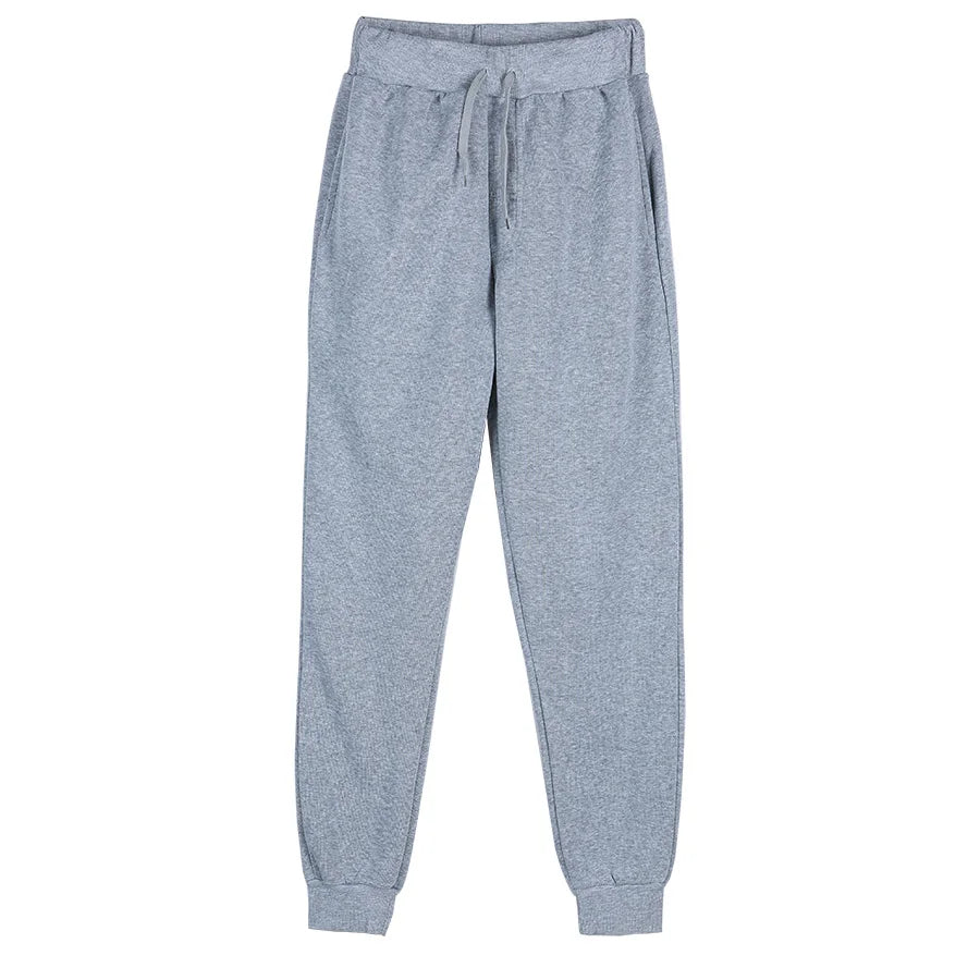 Pantalones de entrenamiento atléticos para hombre, pantalones de chándal informales holgados, pantalones forrados de lana para primavera y otoño, pantalones con cordón de cintura elástica