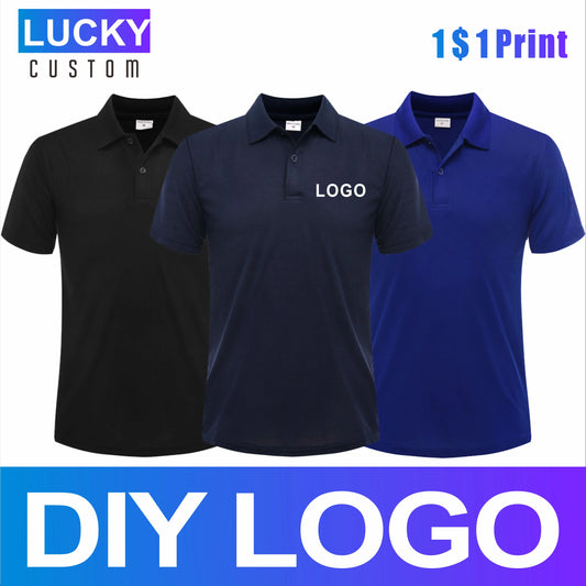 Ropa de Hombre, Polos con estampado personalizado, ropa bordada para Hombre, Camisas para Hombre, Camisa Masculina, Top informal de negocios transpirable
