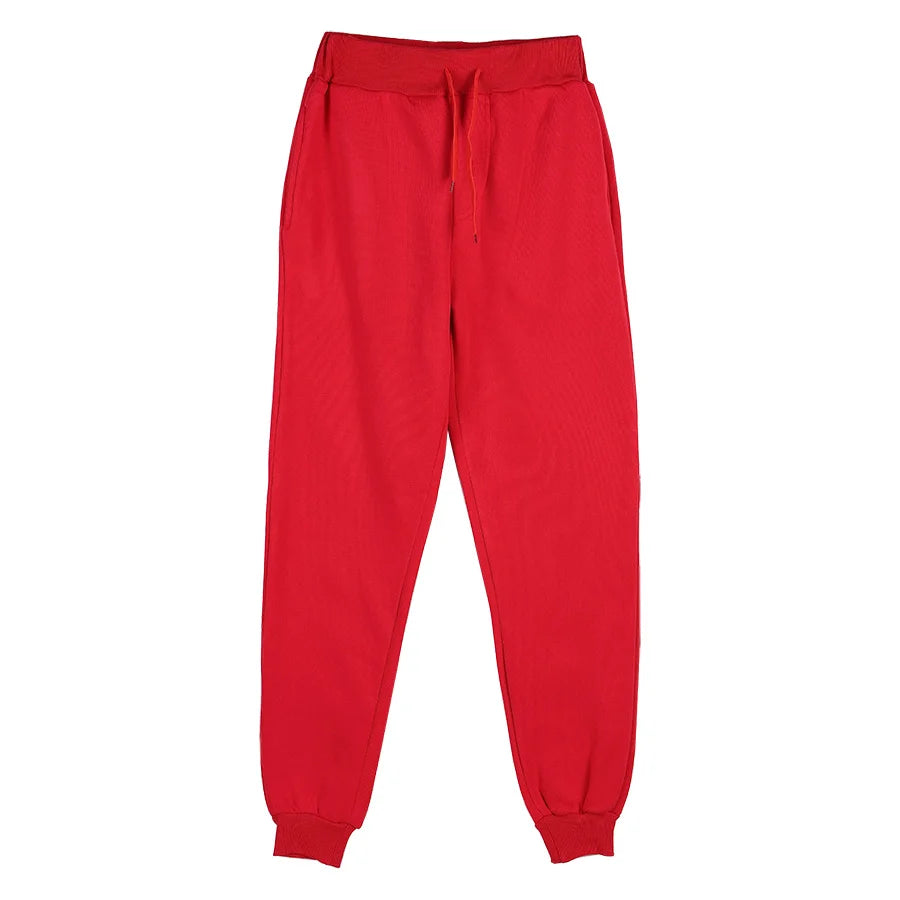 Pantalones de entrenamiento atléticos para hombre, pantalones de chándal informales holgados, pantalones forrados de lana para primavera y otoño, pantalones con cordón de cintura elástica