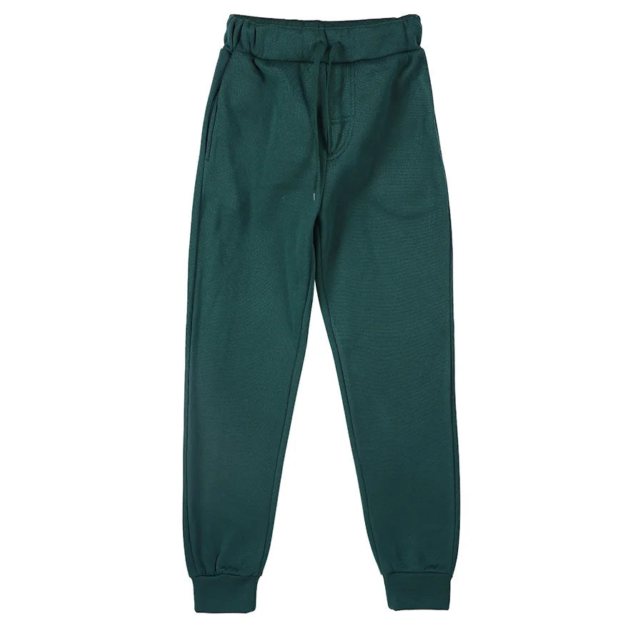 Pantalones de entrenamiento atléticos para hombre, pantalones de chándal informales holgados, pantalones forrados de lana para primavera y otoño, pantalones con cordón de cintura elástica