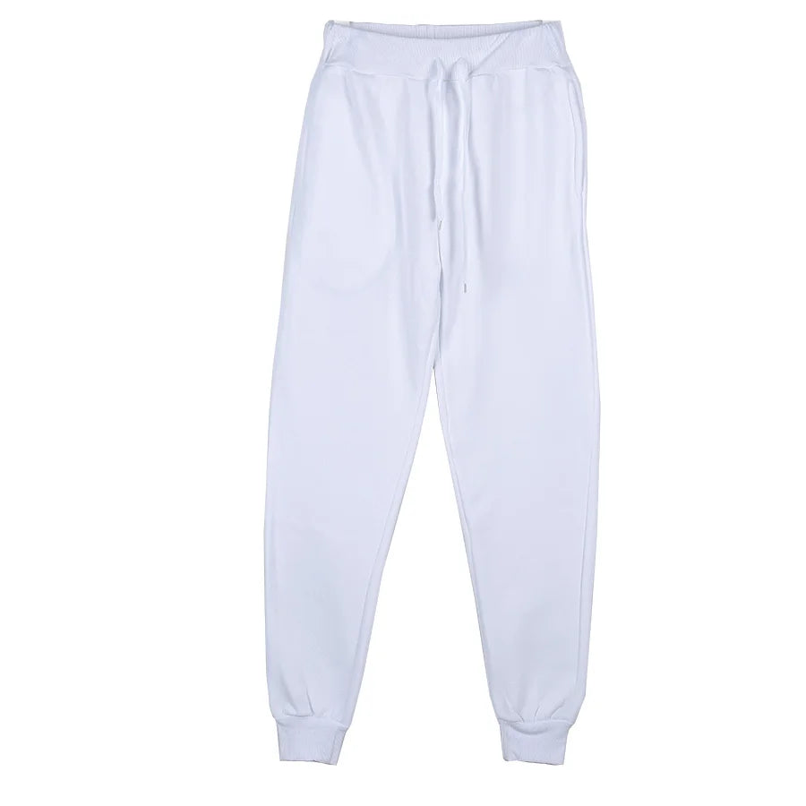Pantalones de entrenamiento atléticos para hombre, pantalones de chándal informales holgados, pantalones forrados de lana para primavera y otoño, pantalones con cordón de cintura elástica