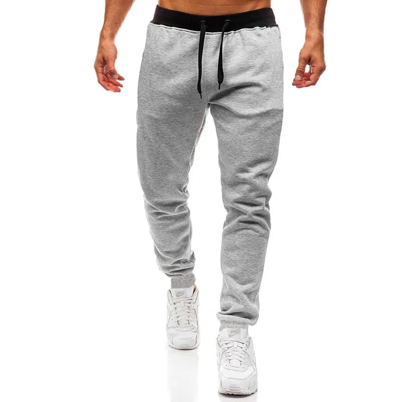 Pantalones de entrenamiento atléticos para hombre, pantalones de chándal informales holgados, pantalones forrados de lana para primavera y otoño, pantalones con cordón de cintura elástica