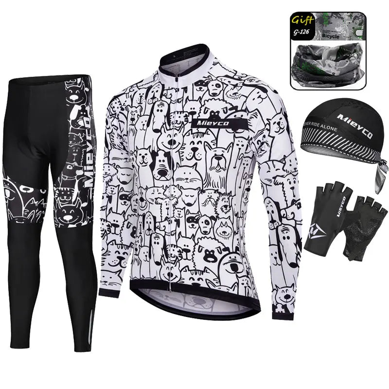 Ropa de ciclismo para hombre Pro Bicycle Team, Maillot de ciclismo de manga larga, conjuntos de camiseta de ciclismo para hombre, traje de ciclismo transpirable