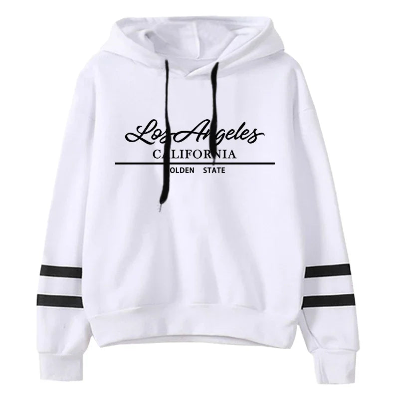 Sudadera Estilo Versátil, Sudadera con Capucha para Mujer, a Rayas, para Exteriores, Moda Casual, Deportiva, Diaria, Simple, Primavera 2026, Oferta