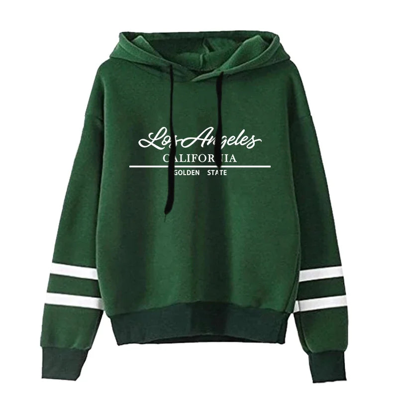 Sudadera Estilo Versátil, Sudadera con Capucha para Mujer, a Rayas, para Exteriores, Moda Casual, Deportiva, Diaria, Simple, Primavera 2026, Oferta