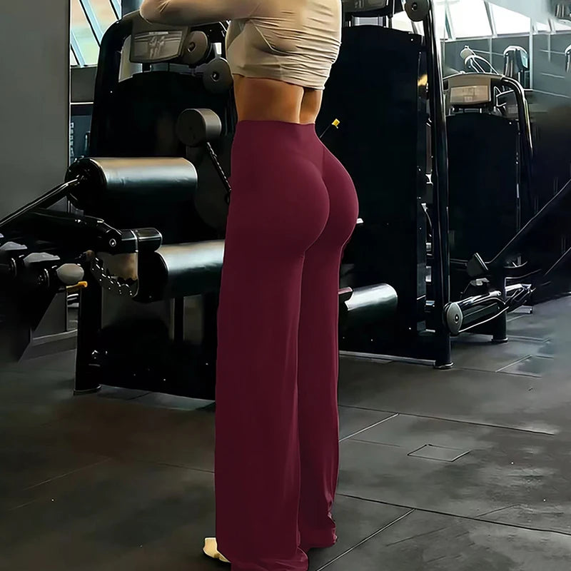 Leggings Deportivos de Yoga para Mujer, de Cintura Alta, con Efecto Levanta Glúteos, Pierna Ancha, Sensación de Segunda Piel, para Gimnasio, Pilates y Running