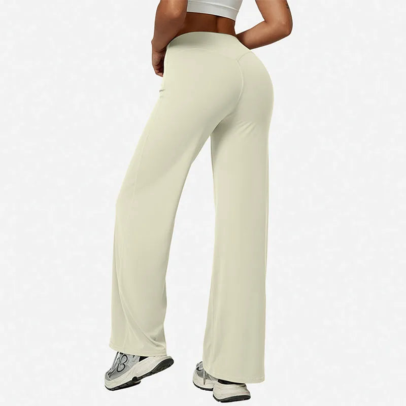 Leggings Deportivos de Yoga para Mujer, de Cintura Alta, con Efecto Levanta Glúteos, Pierna Ancha, Sensación de Segunda Piel, para Gimnasio, Pilates y Running