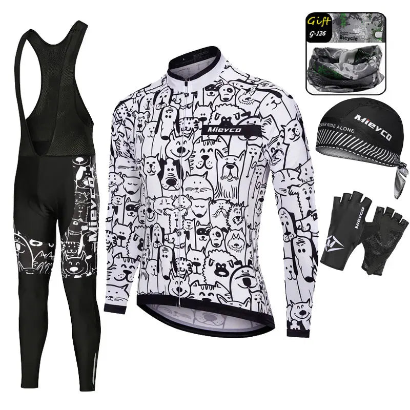 Ropa de ciclismo para hombre Pro Bicycle Team, Maillot de ciclismo de manga larga, conjuntos de camiseta de ciclismo para hombre, traje de ciclismo transpirable