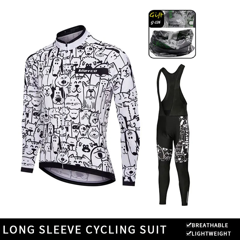 Ropa de ciclismo para hombre Pro Bicycle Team, Maillot de ciclismo de manga larga, conjuntos de camiseta de ciclismo para hombre, traje de ciclismo transpirable