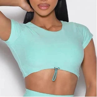 Ropa de entrenamiento para mujer, ropa de gimnasio, Top corto, sujetadores deportivos, pantalones de Yoga con espalda en V, medias de entrenamiento