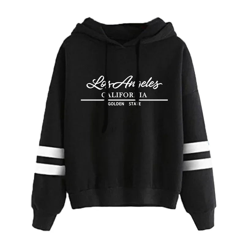 Sudadera Estilo Versátil, Sudadera con Capucha para Mujer, a Rayas, para Exteriores, Moda Casual, Deportiva, Diaria, Simple, Primavera 2026, Oferta