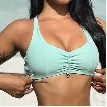 Ropa de entrenamiento para mujer, ropa de gimnasio, Top corto, sujetadores deportivos, pantalones de Yoga con espalda en V, medias de entrenamiento