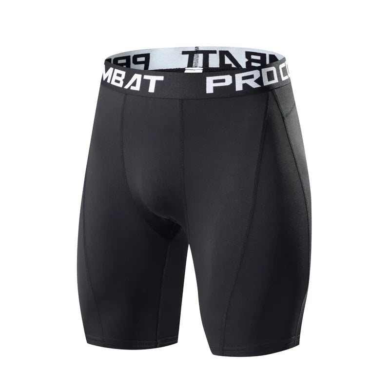 Pantalones cortos de culturismo para Hombre, bragas de gimnasio con entrepierna para entrenamiento físico, medias de compresión elásticas para músculos vivos, mallas ajustadas para Hombre