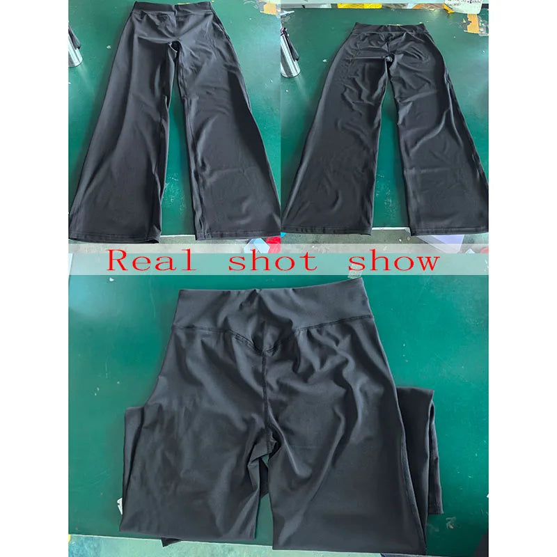 Leggings Deportivos de Yoga para Mujer, de Cintura Alta, con Efecto Levanta Glúteos, Pierna Ancha, Sensación de Segunda Piel, para Gimnasio, Pilates y Running