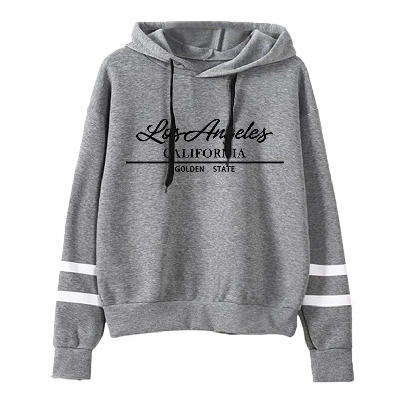 Sudadera Estilo Versátil, Sudadera con Capucha para Mujer, a Rayas, para Exteriores, Moda Casual, Deportiva, Diaria, Simple, Primavera 2026, Oferta