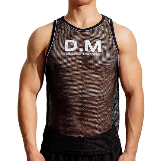 Camiseta de gimnasio para Hombre, Ropa de malla transpirable, holgada, para Fitness, culturismo, Simple