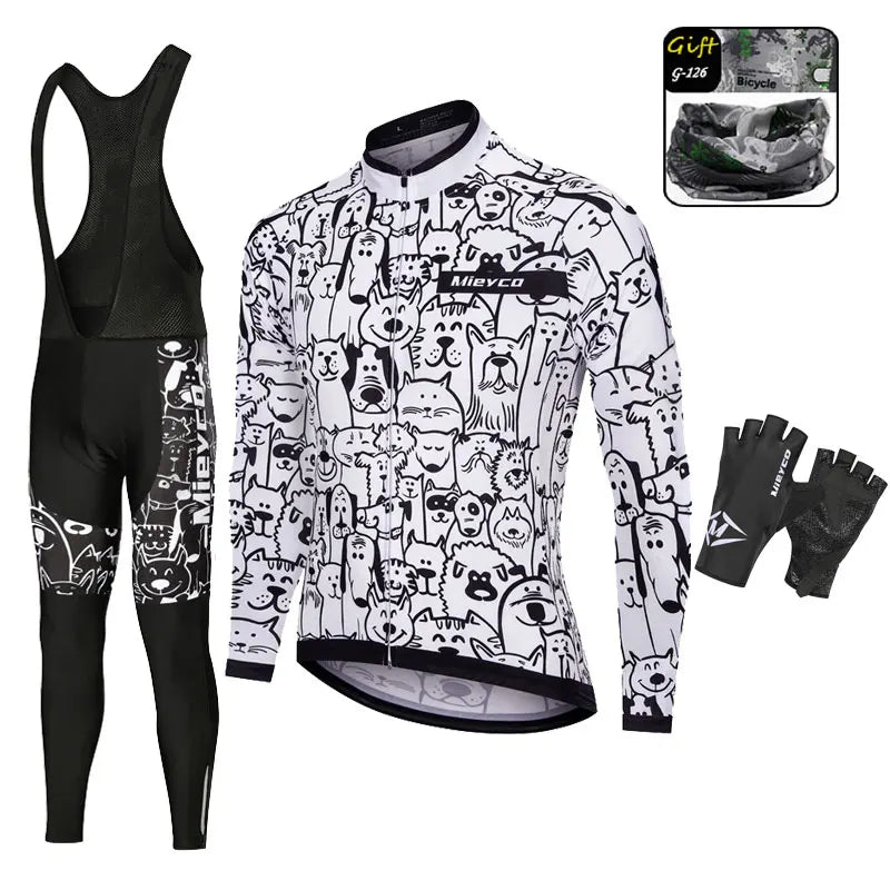 Ropa de ciclismo para hombre Pro Bicycle Team, Maillot de ciclismo de manga larga, conjuntos de camiseta de ciclismo para hombre, traje de ciclismo transpirable