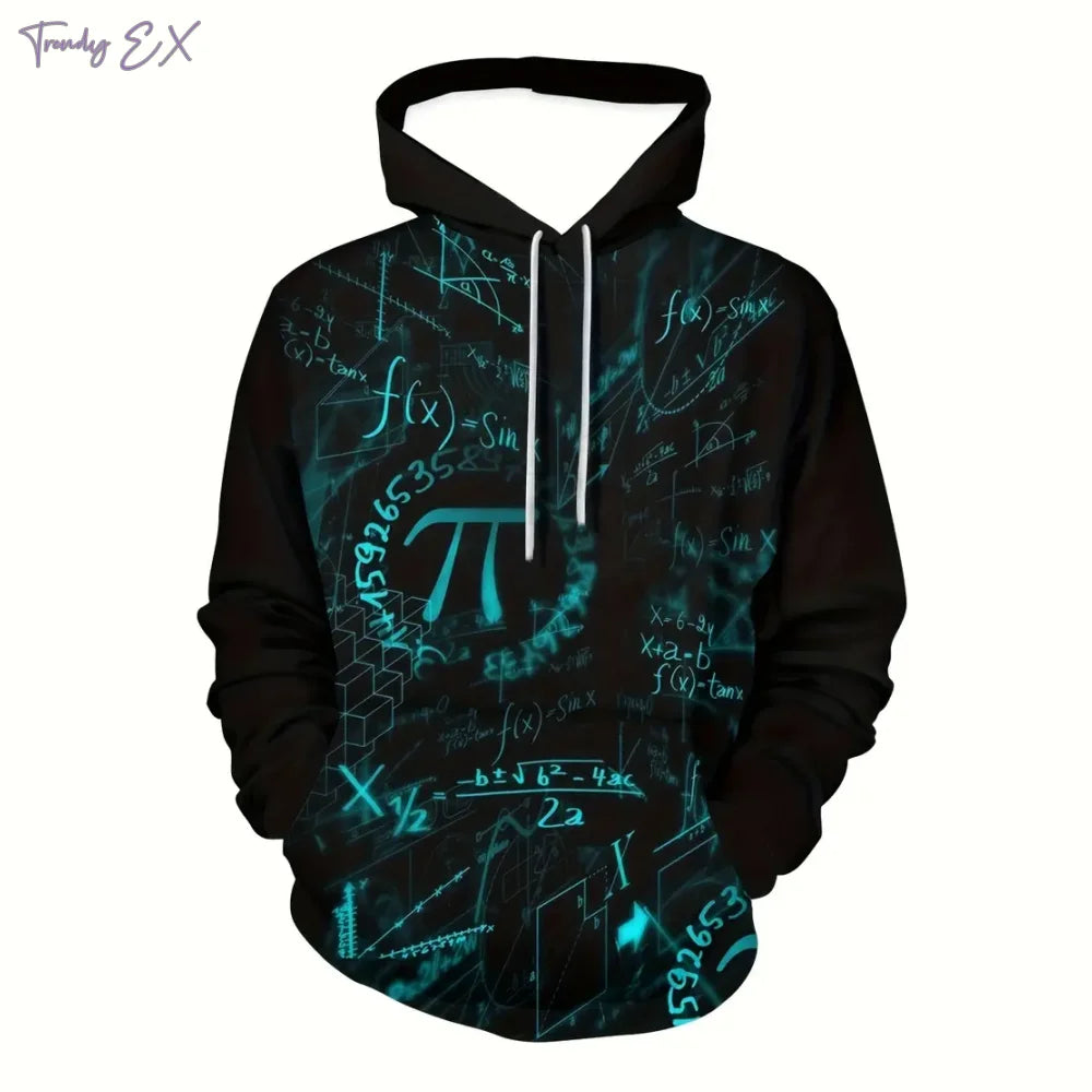 Sudadera con capucha con estampado de Graffiti para hombre, ropa deportiva de manga larga con bolsillo de canguro, de gran tamaño, informal, a la moda