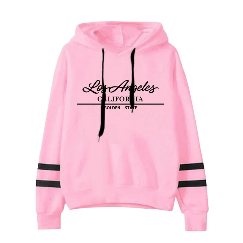 Sudadera Estilo Versátil, Sudadera con Capucha para Mujer, a Rayas, para Exteriores, Moda Casual, Deportiva, Diaria, Simple, Primavera 2026, Oferta
