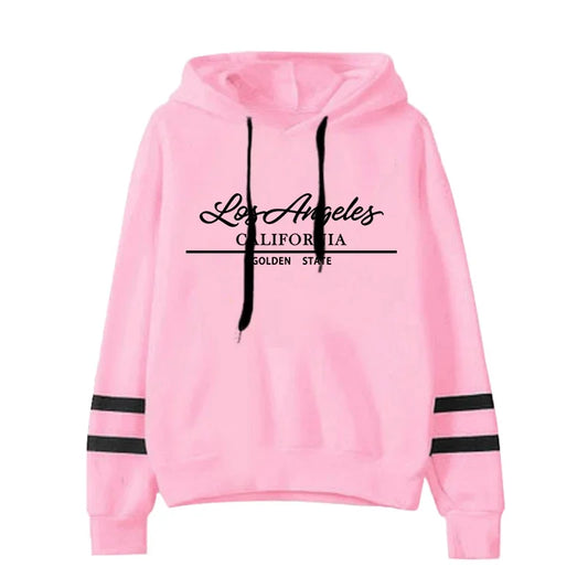 Sudadera Estilo Versátil, Sudadera con Capucha para Mujer, a Rayas, para Exteriores, Moda Casual, Deportiva, Diaria, Simple, Primavera 2026, Oferta