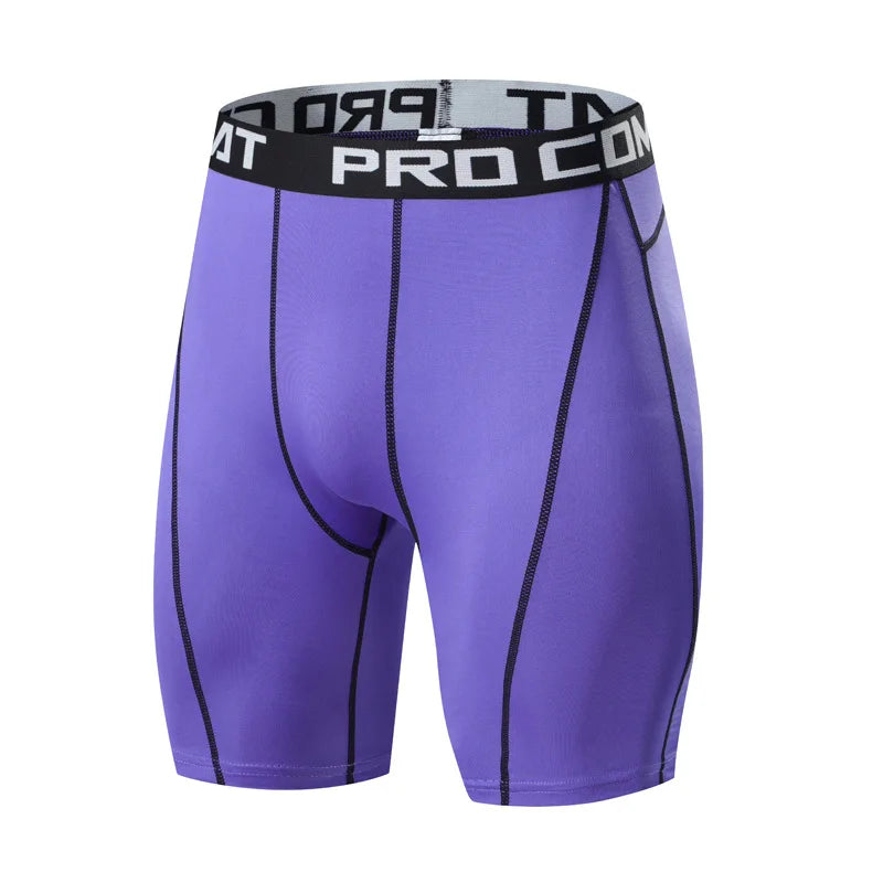 Pantalones cortos de culturismo para Hombre, bragas de gimnasio con entrepierna para entrenamiento físico, medias de compresión elásticas para músculos vivos, mallas ajustadas para Hombre