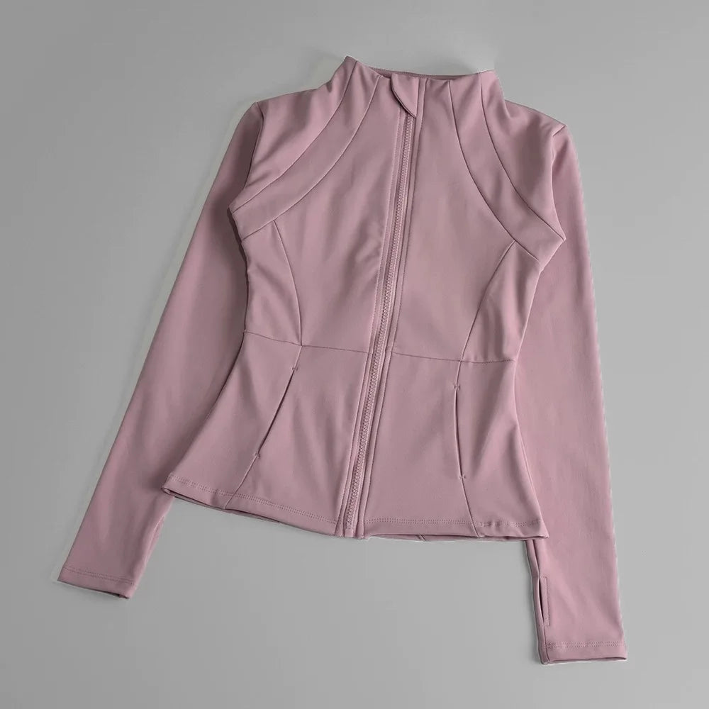 Nueva ropa de yoga para mujer, manga larga para correr, fitness, adelgazante, chaquetas de yoga versátiles, tops deportivos de entrenamiento, chaquetas