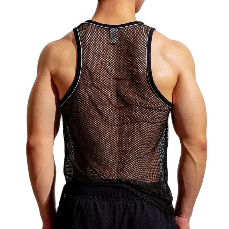 Camiseta de gimnasio para Hombre, Ropa de malla transpirable, holgada, para Fitness, culturismo, Simple