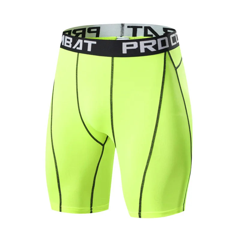 Pantalones cortos de culturismo para Hombre, bragas de gimnasio con entrepierna para entrenamiento físico, medias de compresión elásticas para músculos vivos, mallas ajustadas para Hombre