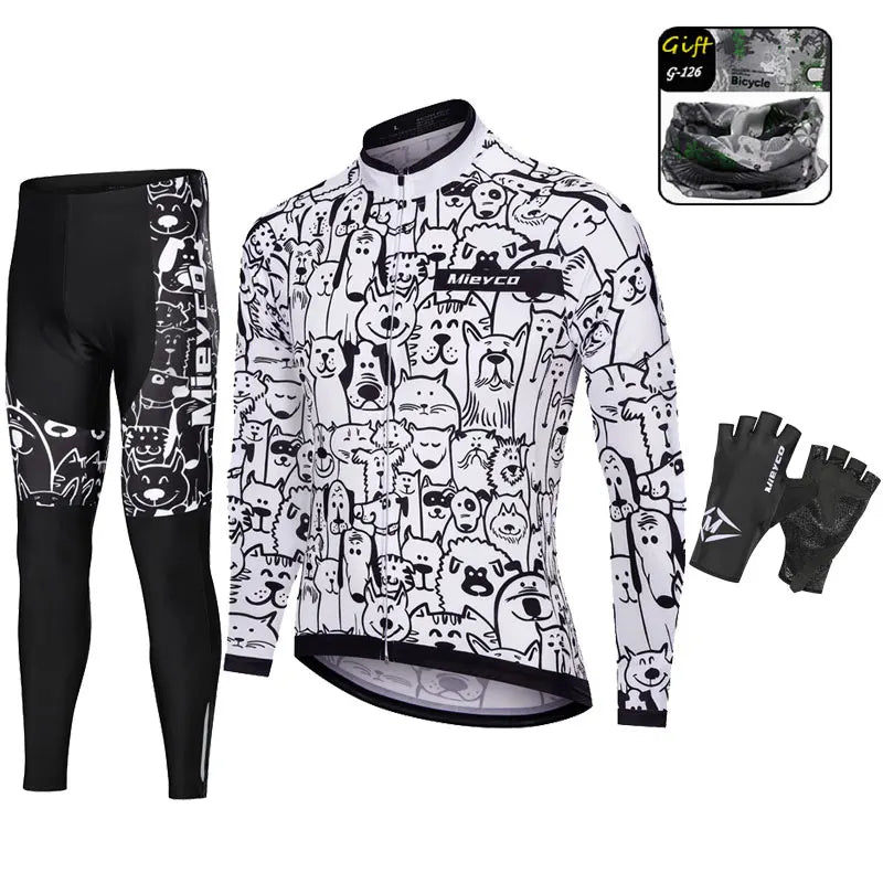 Ropa de ciclismo para hombre Pro Bicycle Team, Maillot de ciclismo de manga larga, conjuntos de camiseta de ciclismo para hombre, traje de ciclismo transpirable